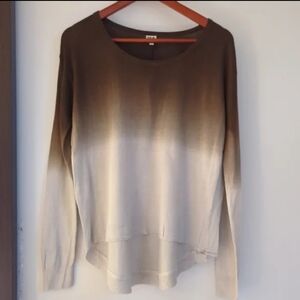 🌴2/$25🌴 UNIQ | Brown and Silver Ombre Long Sleeve Lightweight Sweater